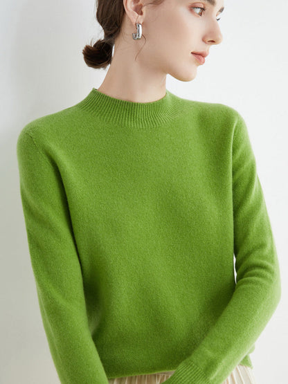 Turtleneck elegant cashmere sweater for women | Olenna -2