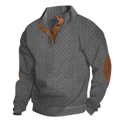Chic long-sleeve round neck sweatshirt for men | Jake -3