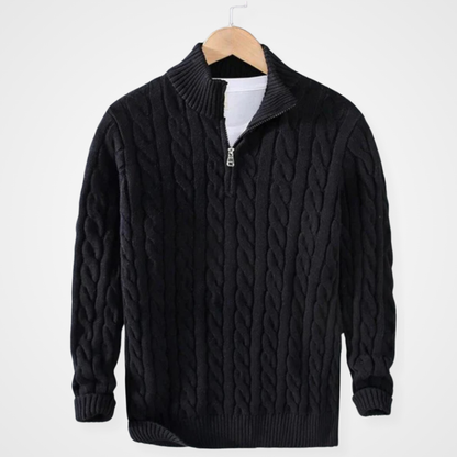 Knit zip-up sweater for men | Garret -4