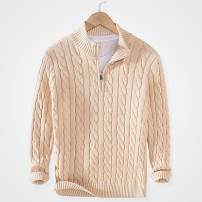 Knit zip-up sweater for men | Garret -1