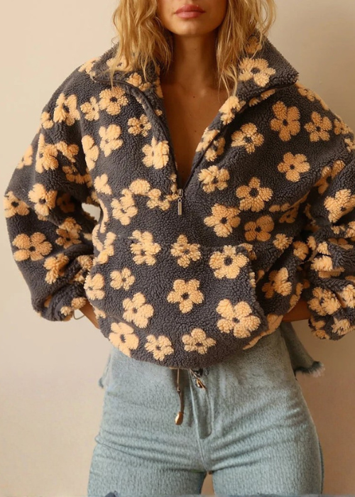 Soft floral sweater for women | Boho style -1