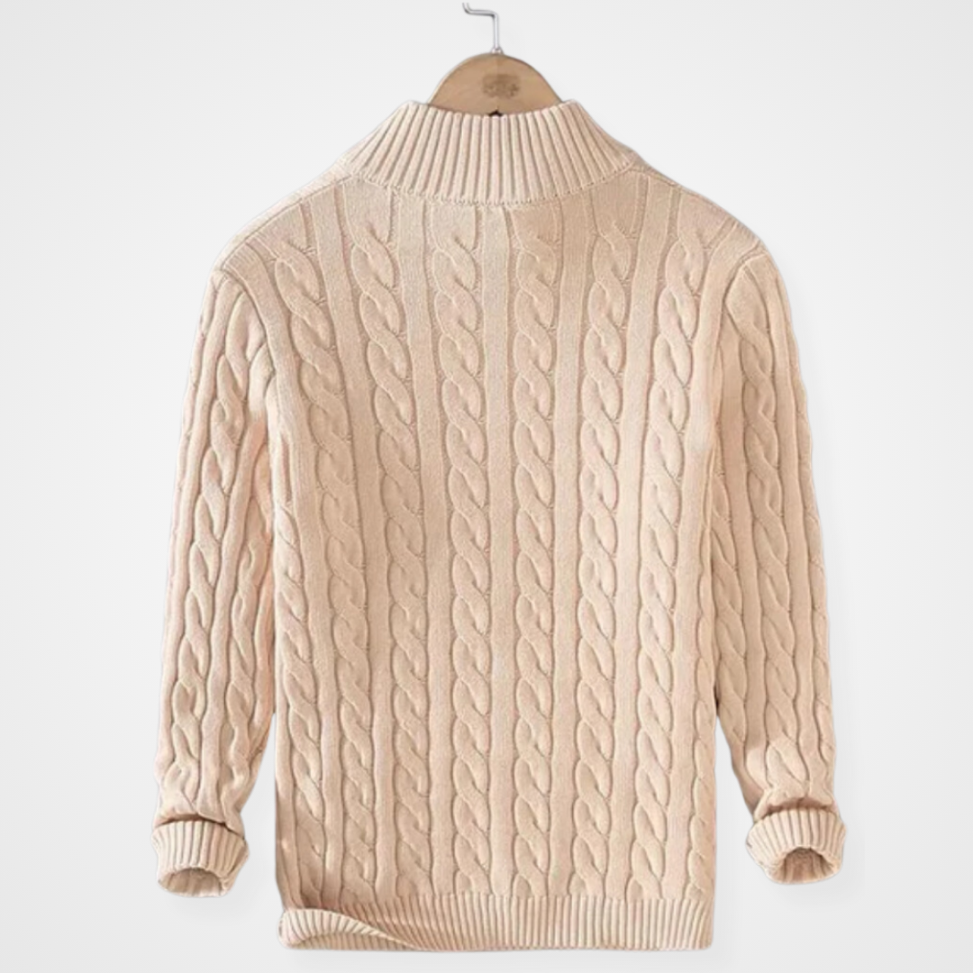 Knit zip-up sweater for men | Garret -2
