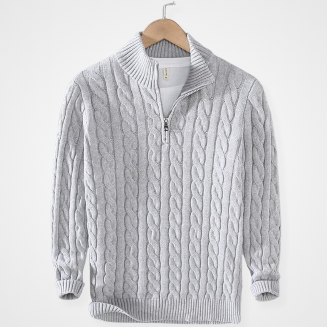 Knit zip-up sweater for men | Garret -3