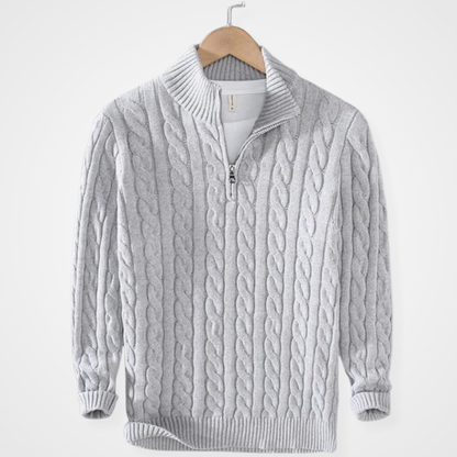 Knit zip-up sweater for men | Garret -3
