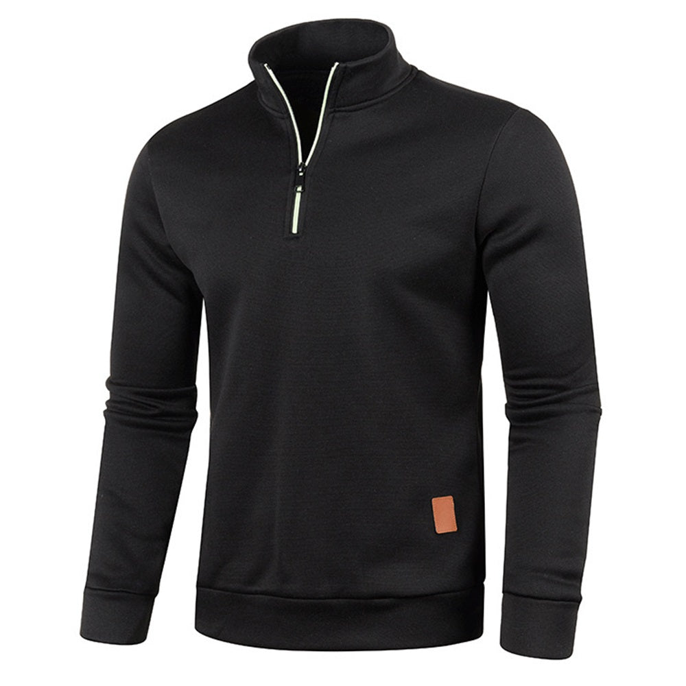 Zip heathered modern sweater for men | Jared -1