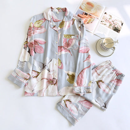 Luxurious pyjamas long-sleeve set for women | Priscilla -9