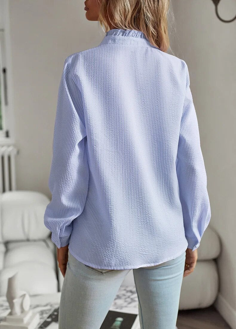 Feminine pleats delicates blouse for women | Aude -3