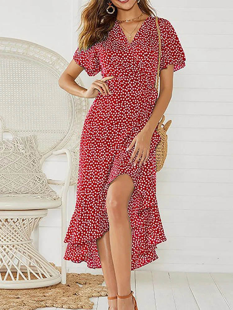 Maxi flowy dress for women | Aliana -5
