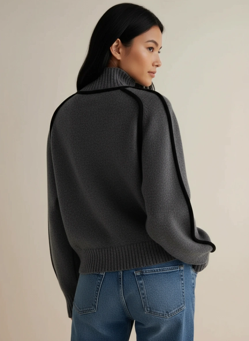 Soft turtleneck sweater for women | Celine essential -17