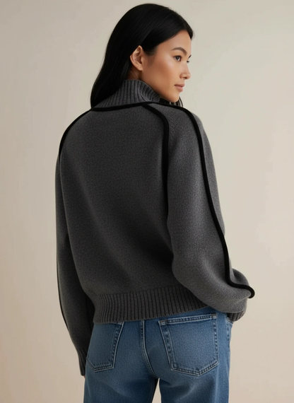 Soft turtleneck sweater for women | Celine essential -17