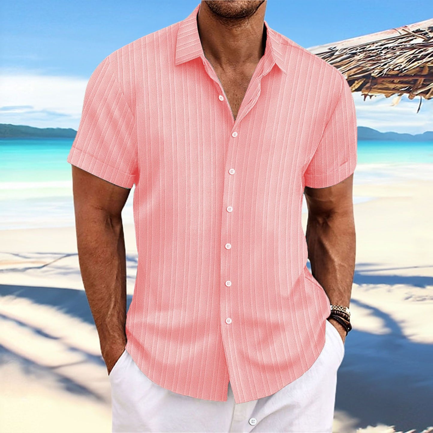 Smart short-sleeve shirt for men | Dante -6
