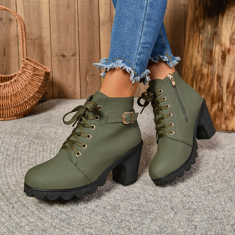 Jasmine heeled ankle bloc boots for women -5