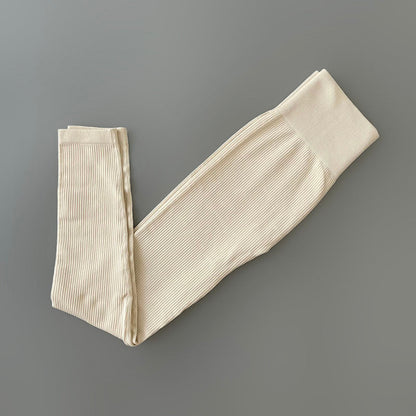 Yoga ribbed high-waisted leggings for women | Marisol -3