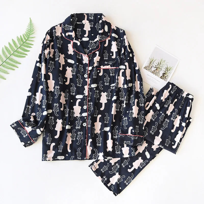 Pyjamas christmas luxurious long-sleeve set for women | SantaPJ -2