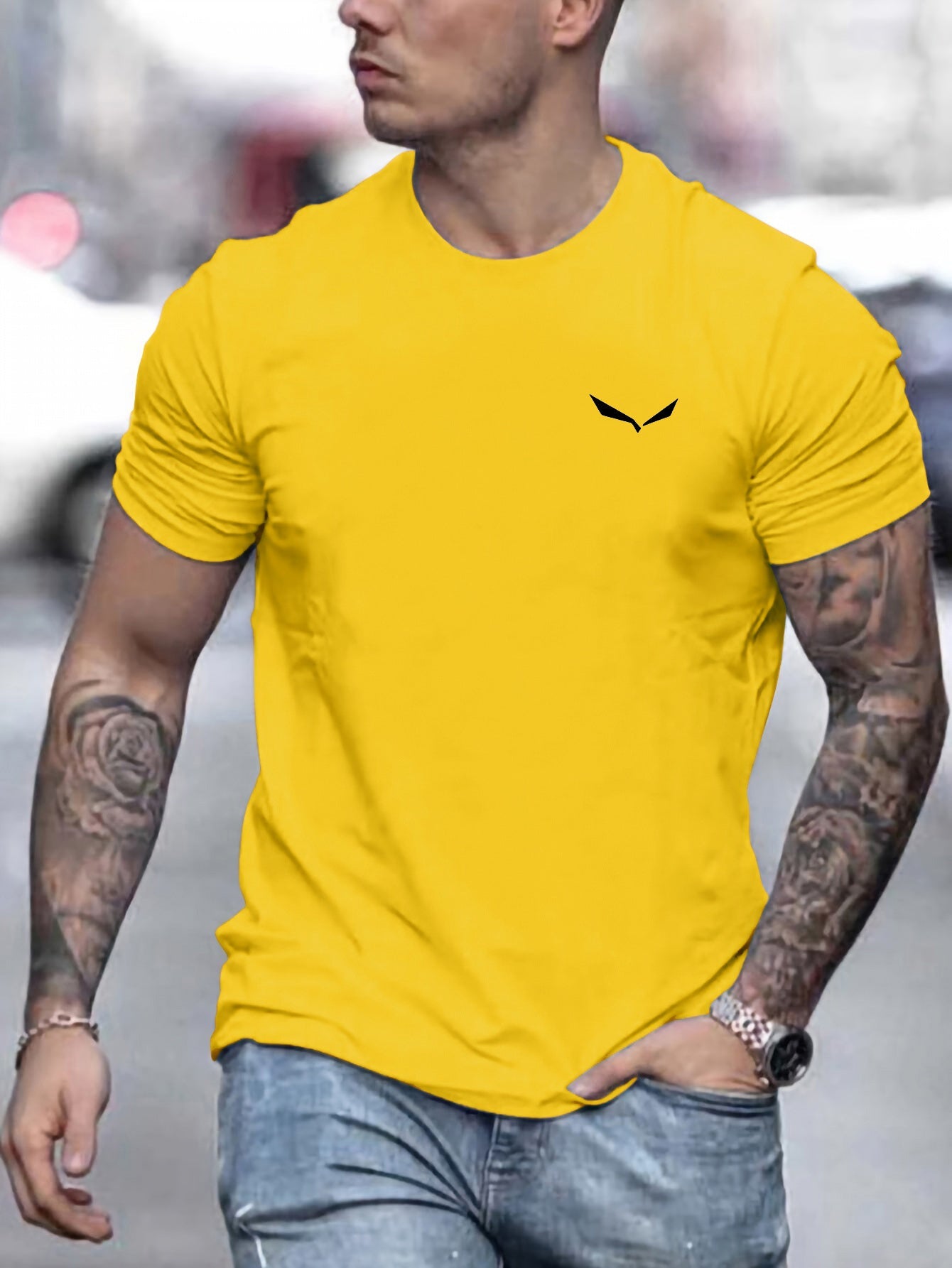 Casual cotton t-shirt for men | Luise -3