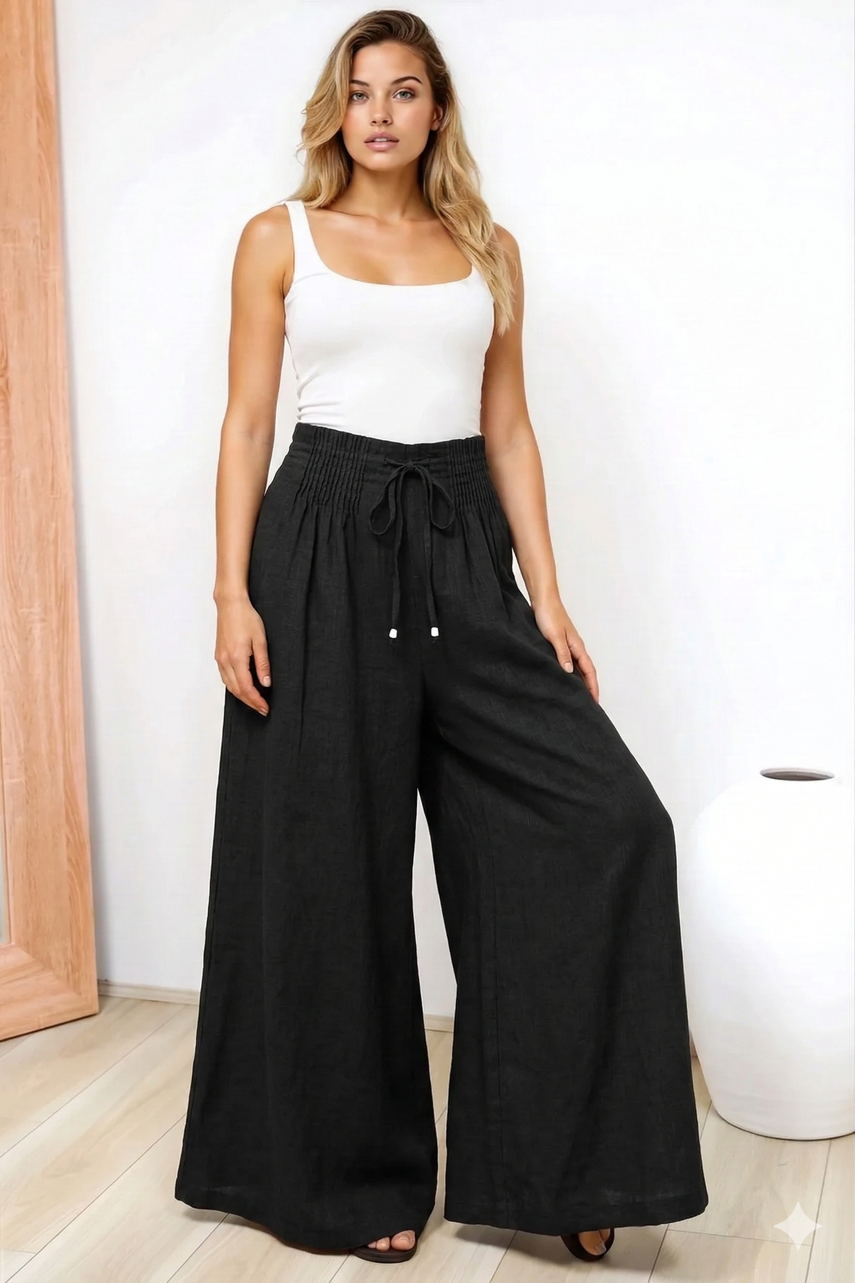 Relaxed wide-leg pants for women | Alina -1