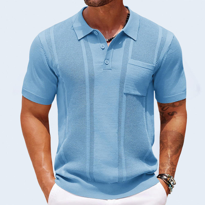 Modern short-sleeve shirt polo for men | Marco -1