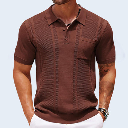 Modern short-sleeve shirt polo for men | Marco -3