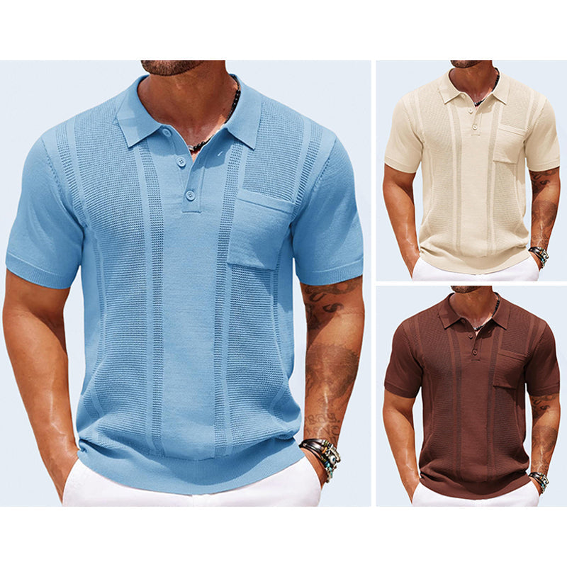 Modern short-sleeve shirt polo for men | Marco -4