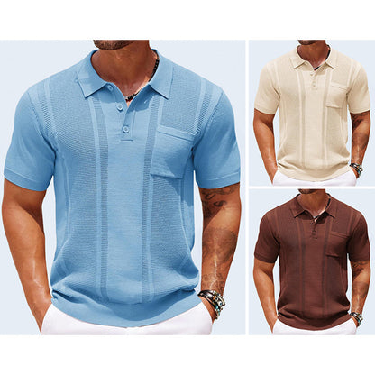 Modern short-sleeve shirt polo for men | Marco -4