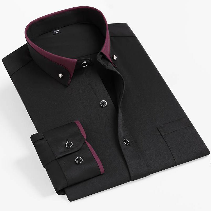 Refined button-up tailored silhouette shirt for men | Elio -2