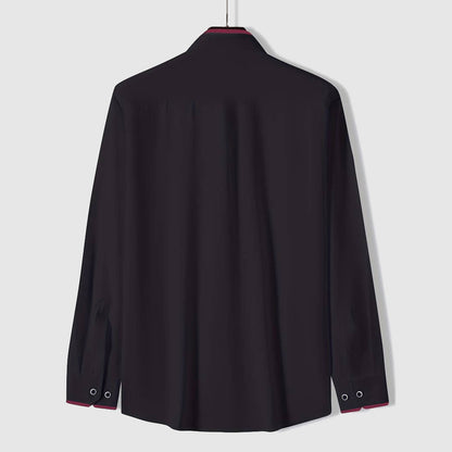 Refined button-up tailored silhouette shirt for men | Elio -7
