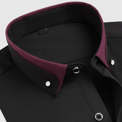 Refined button-up tailored silhouette shirt for men | Elio -8
