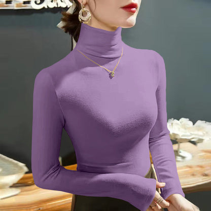 Long-sleeve turtleneck top for women | Elodie -5
