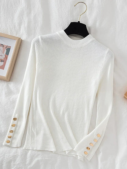 Buttoned comfortable sweater for women | Sophia -6