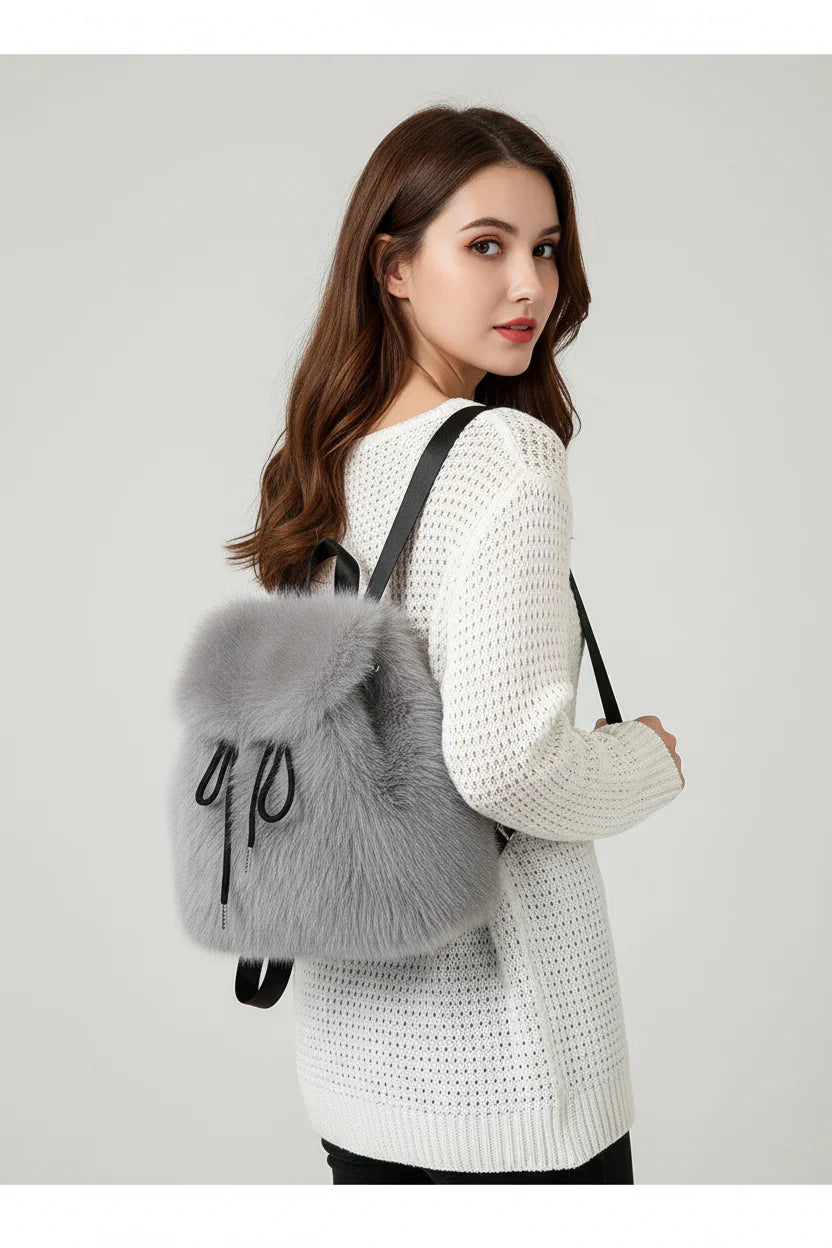 Backpack compact drawstring elegant style handbag for women | Isaline -8