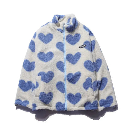 Reversible pattern heart jacket for women | Amelina -5