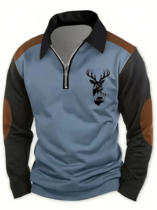 Elegant round neck sweater for men | Adrien -1