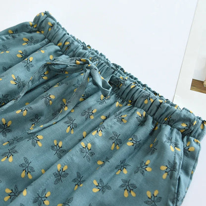 Relaxed floral lounge pants for women | Solene -3