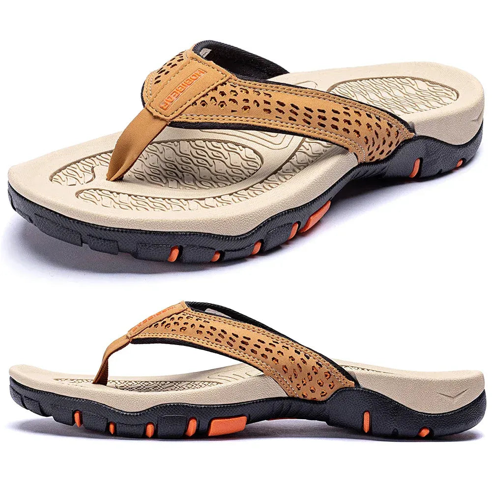Supportive athletic flip flops arch cardigan for men | WaveStride -1