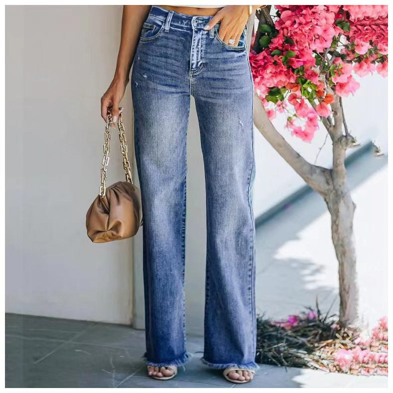 Bootcut washed jeans for women | Lizzy -10