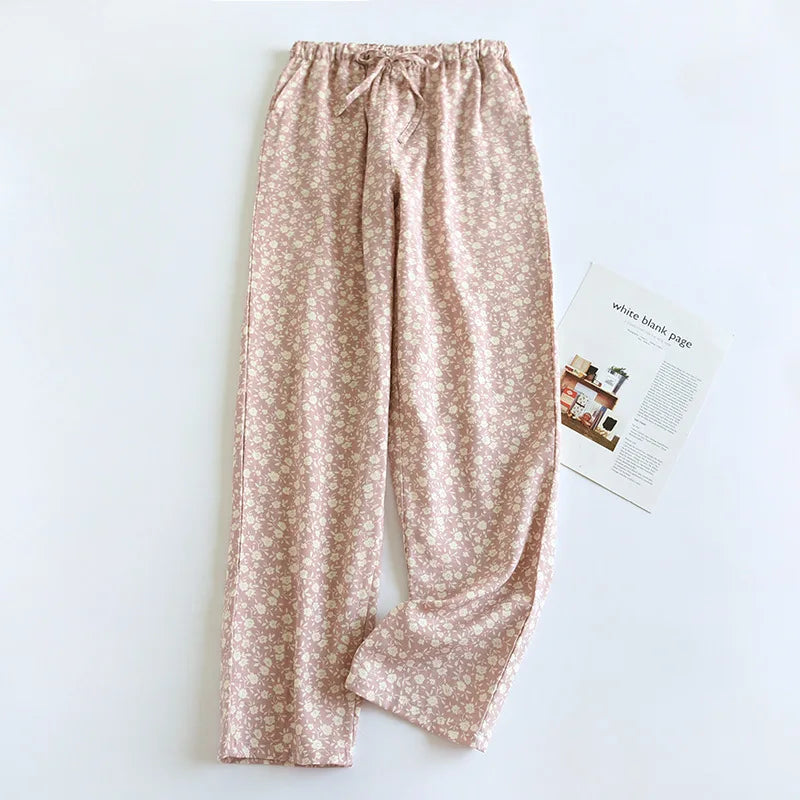 Relaxed floral lounge pants for women | Solene -6