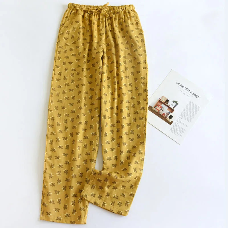 Relaxed floral lounge pants for women | Solene -7