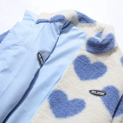 Reversible pattern heart jacket for women | Amelina -14