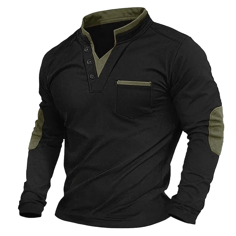 Elegant V-neck sweatshirt for men | Adrian -3