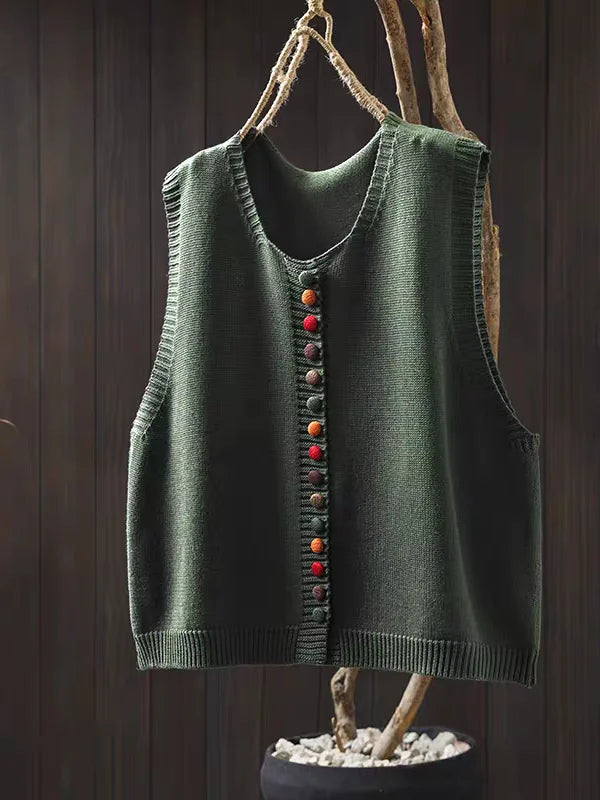 Soft button vest for women | Rosaline -5