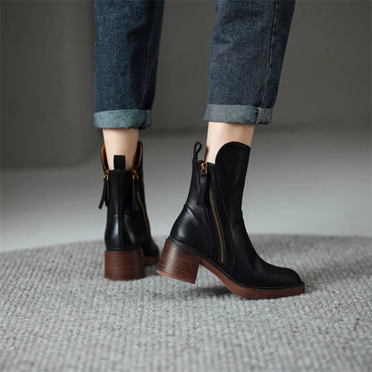 Chic ankle timeless elegance boots for women | Selina -5