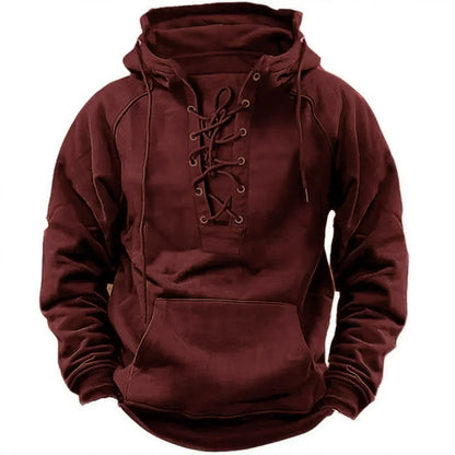 Classic retro sweatshirt for men | With comfortable hood -4