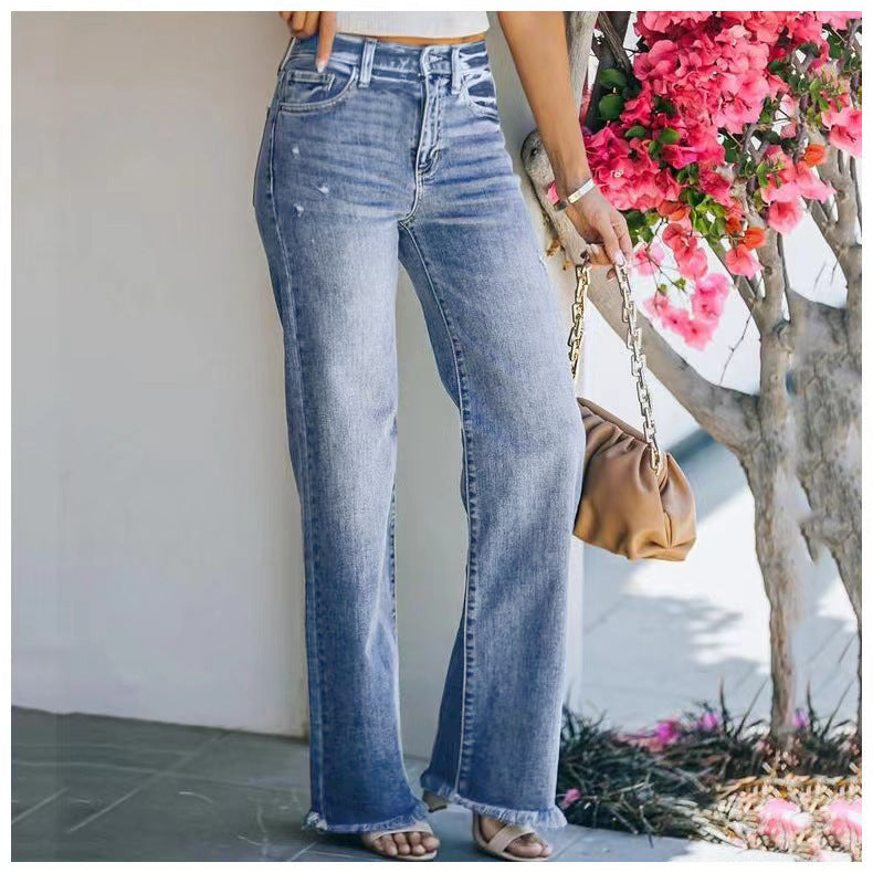 Bootcut washed jeans for women | Lizzy -4