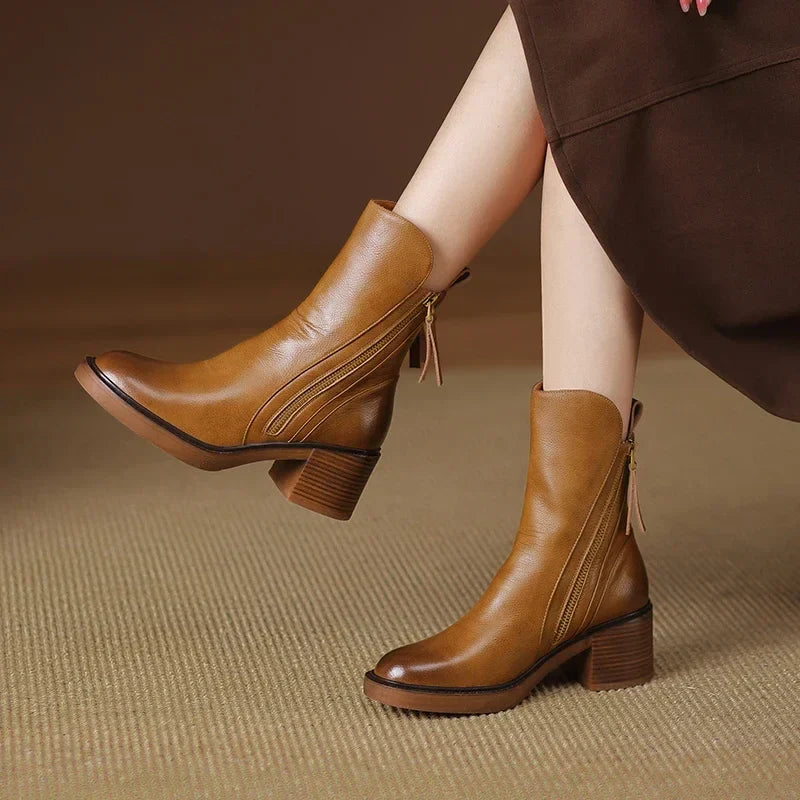 Chic ankle timeless elegance boots for women | Selina -4