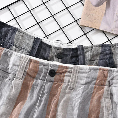 Casual linen shorts for men | Leon -6