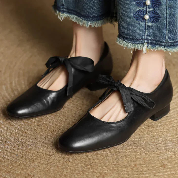 Chic lace-up ballet flats for women | Marvella -13