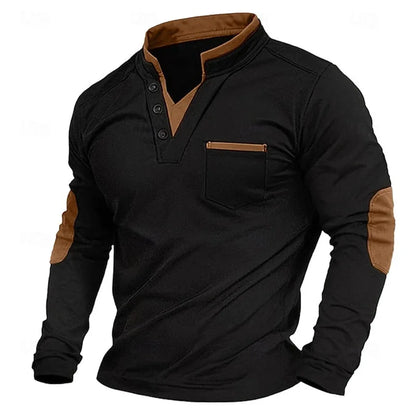 Elegant V-neck sweatshirt for men | Adrian -1