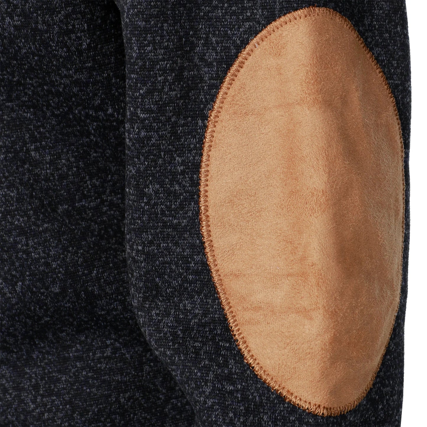 Buttoned collar elbow pads sweater for men | Adrien -12