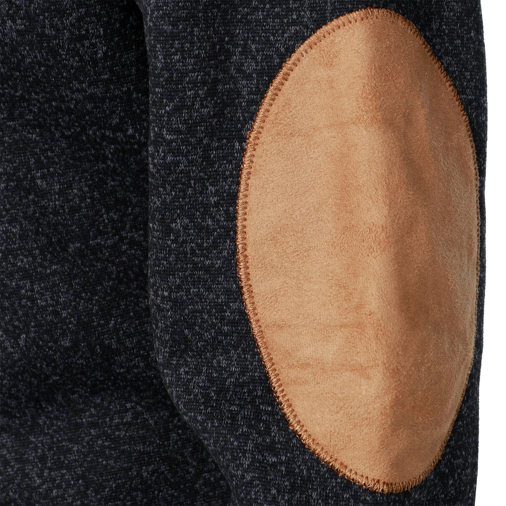 Buttoned collar elbow pads sweater for men | Adrien -12