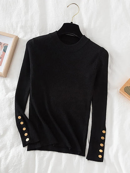 Buttoned comfortable sweater for women | Sophia -7